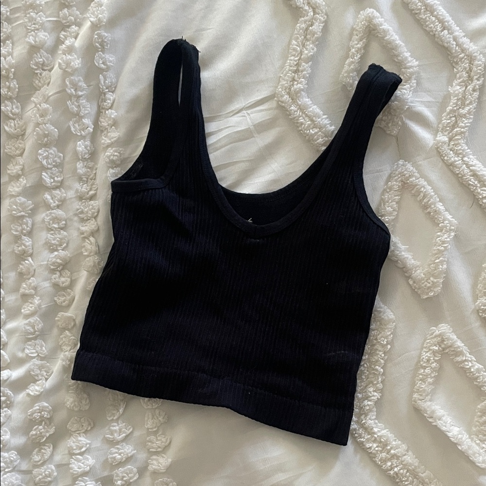 Urban Outfitters Black Ribbed Tank Top